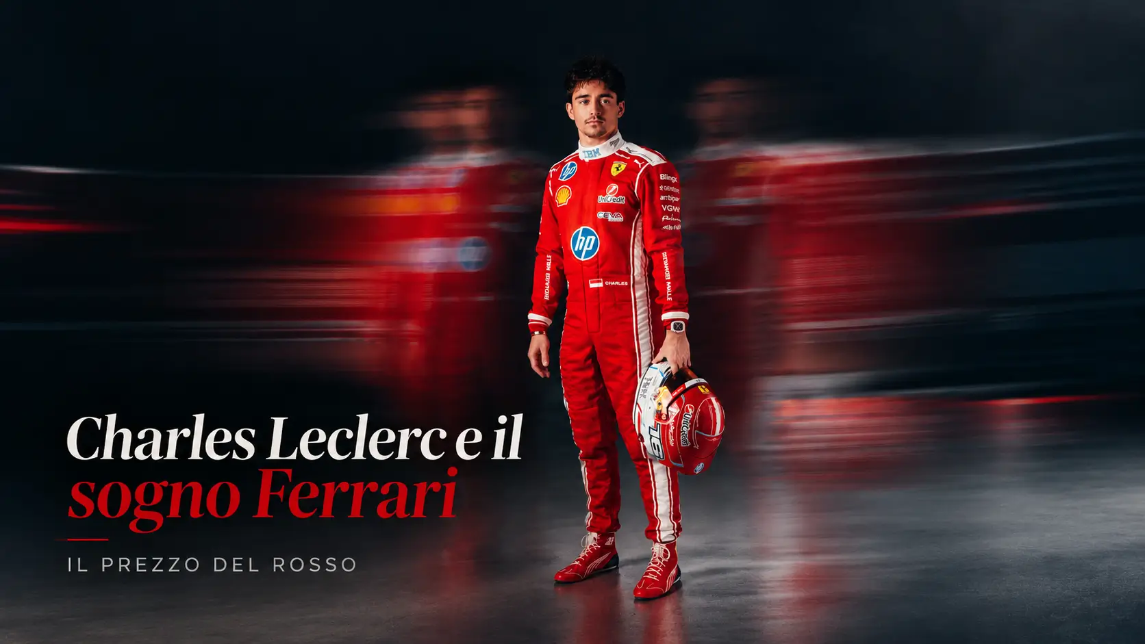 Charles Leclerc con i colori della Scuderia Ferrari