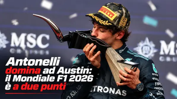 Kimi Antonelli con Mercedes W17 durante il GP Stati Uniti 2026 ad Austin