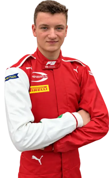 I tre piloti PREMA per i test F3 davanti a una monoposto del team sul circuito - foto 6