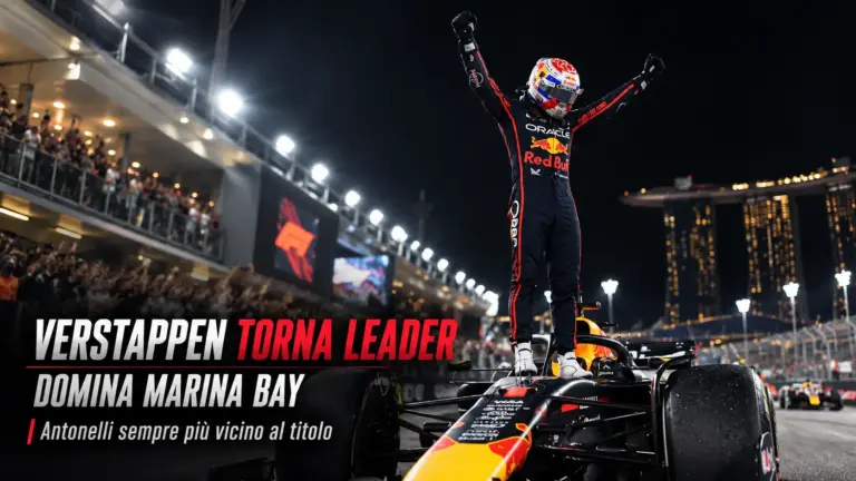 Verstappen torna Leader e domina Marina Bay, Antonelli sempre più vicino al Titolo